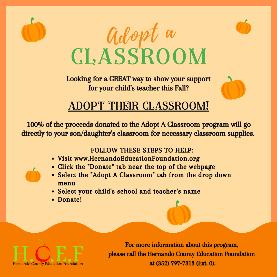 Adopt a Classroom Flyer