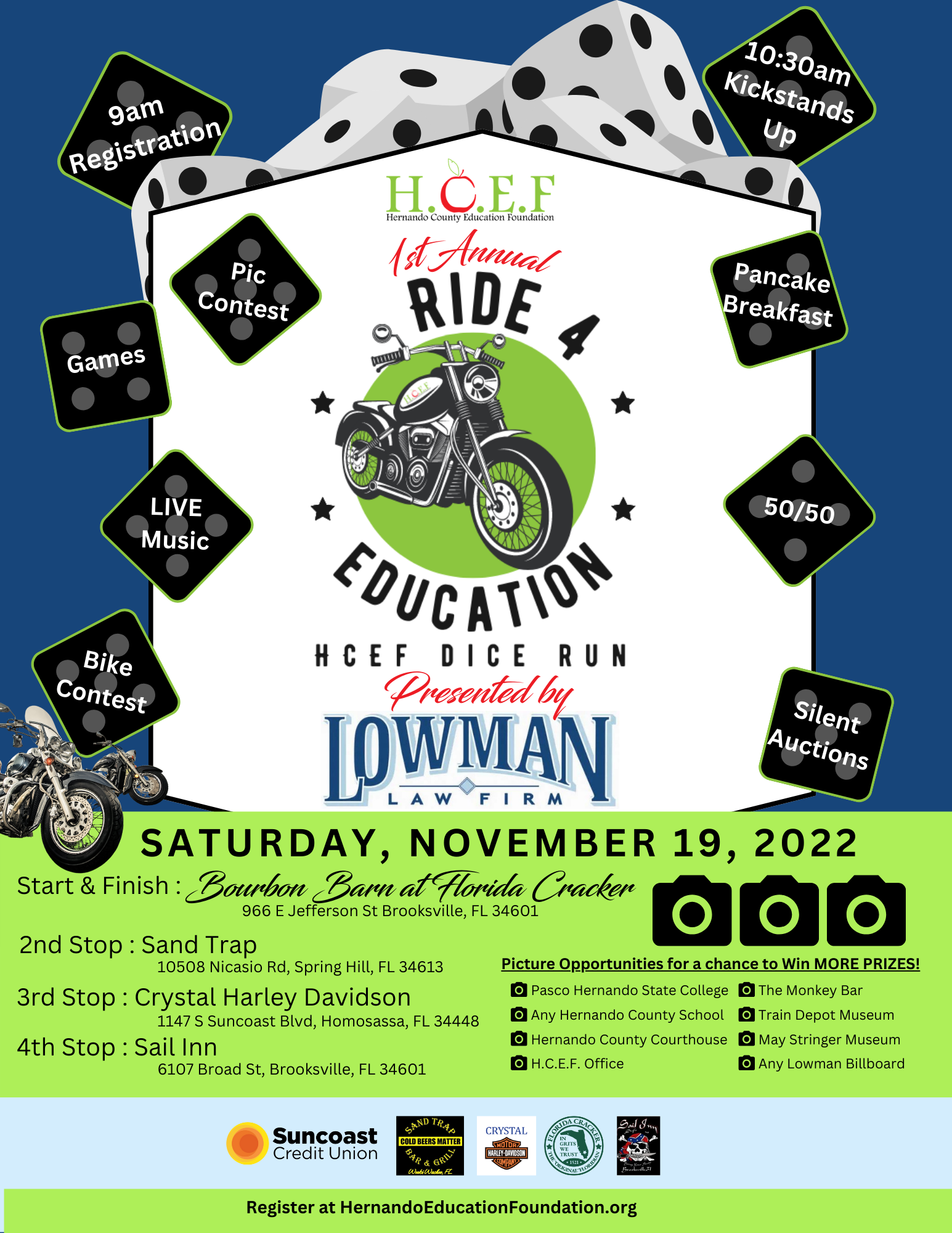 Ride 4 Education Motorcycle Dice Run Hernando County Education Foundation